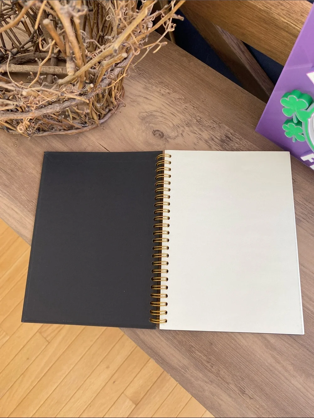 Funny Black Spiral Notebook and snarky pen set